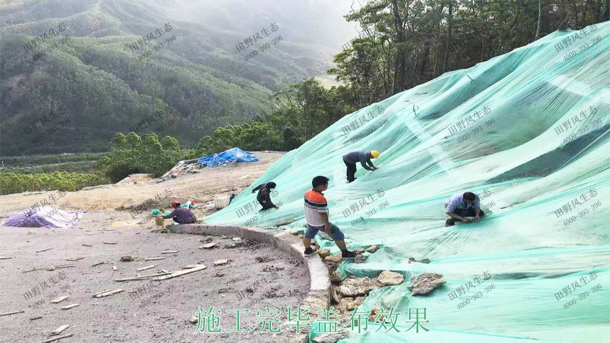 海豐蓮花山山體滑坡地質(zhì)災害邊坡噴草